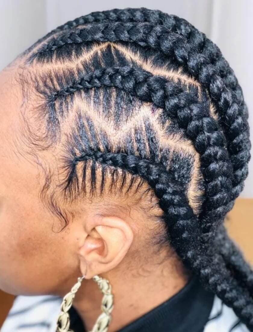 Zig-Zag Stitch Braids